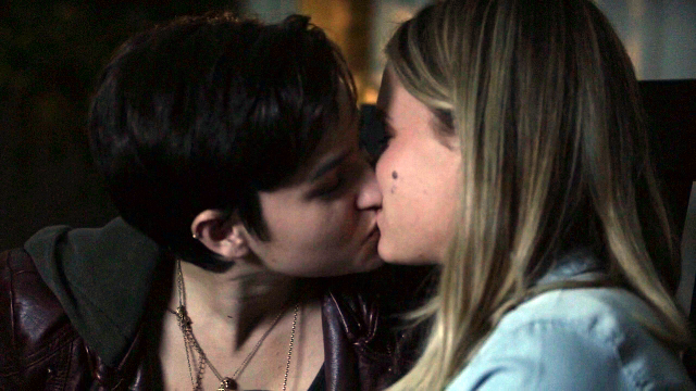 Audrey and Rachel Lesbian Kiss Scream