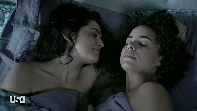 Alex and Christy Lesbian Kiss - Falling Water